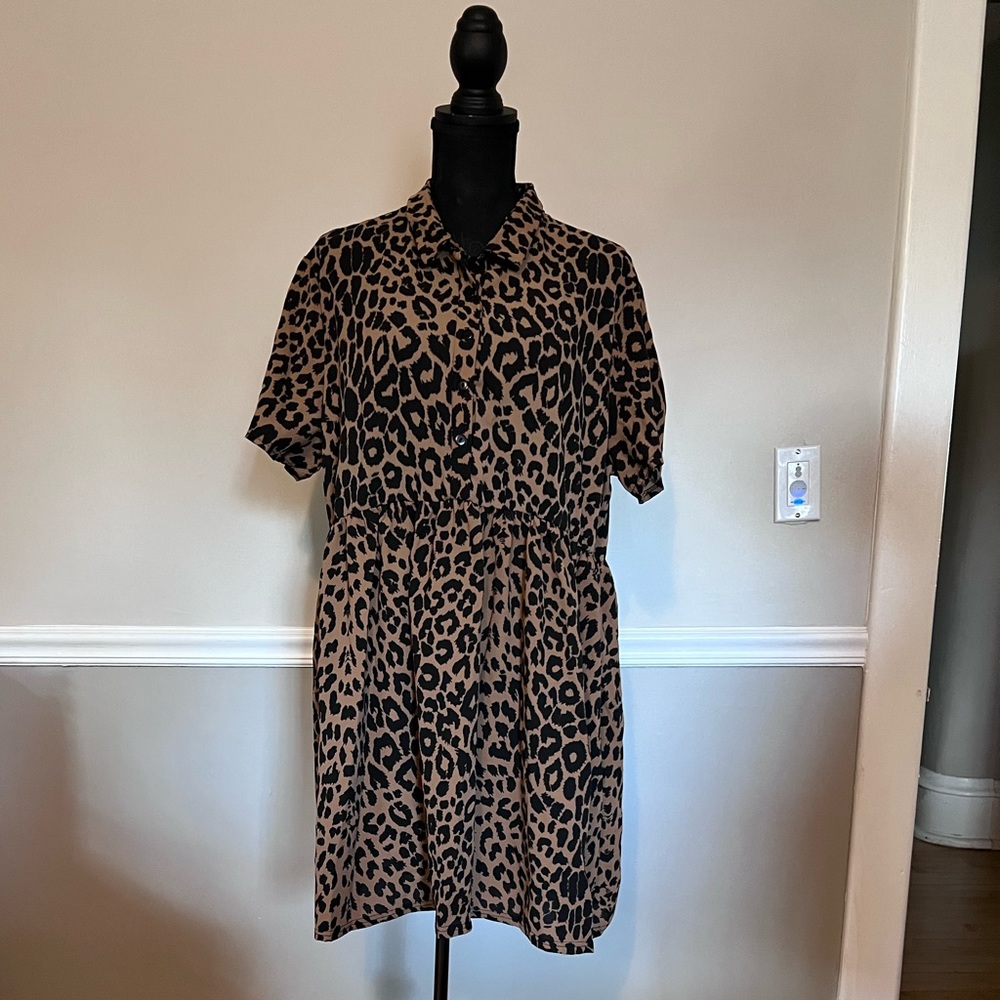 NEW, leopard print oversized dress